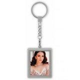 Photo Gift - Metal Keyring - Passport Size - Silver