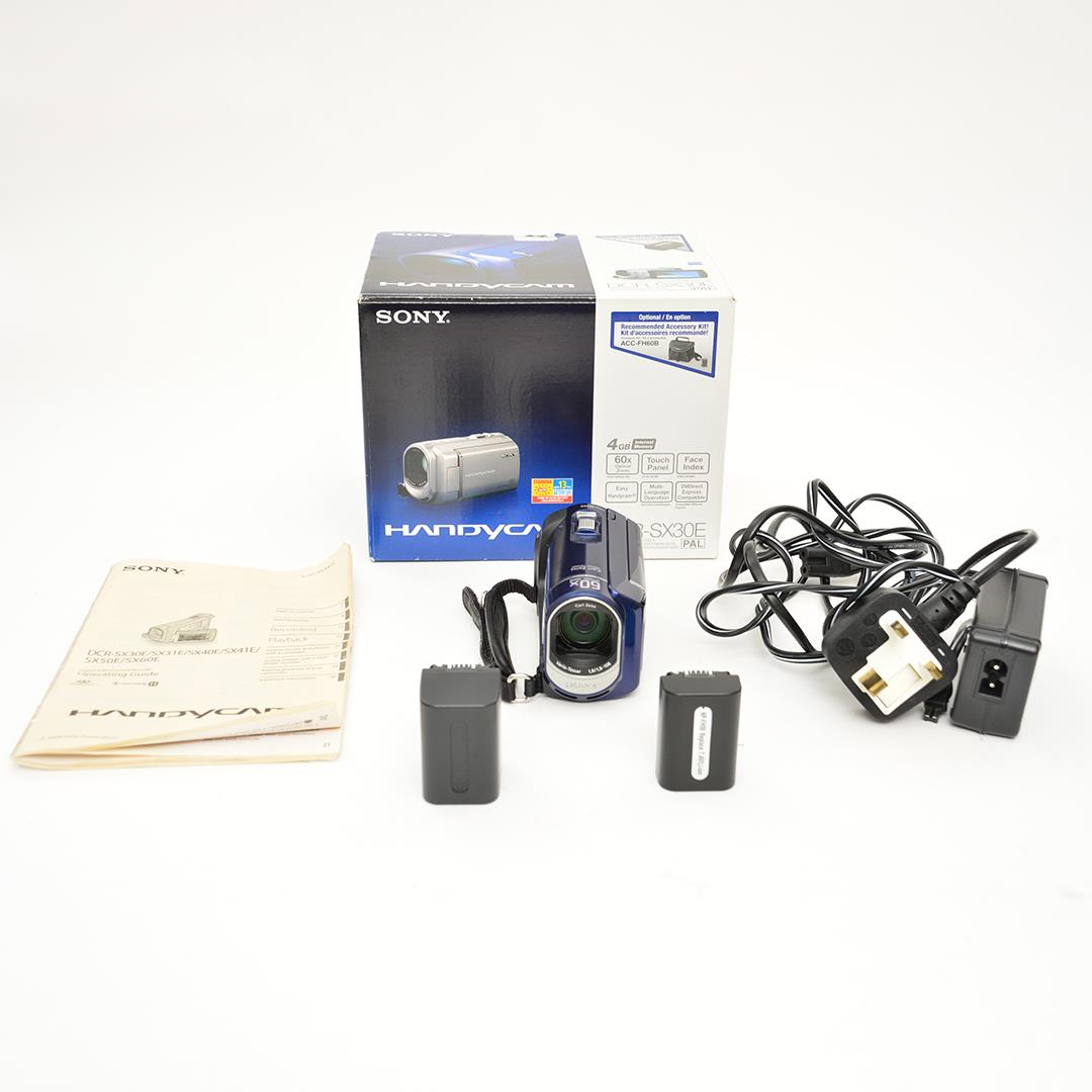 Used Sony DCR-SX30E Handycam 4GB HDD Digital Camcorder