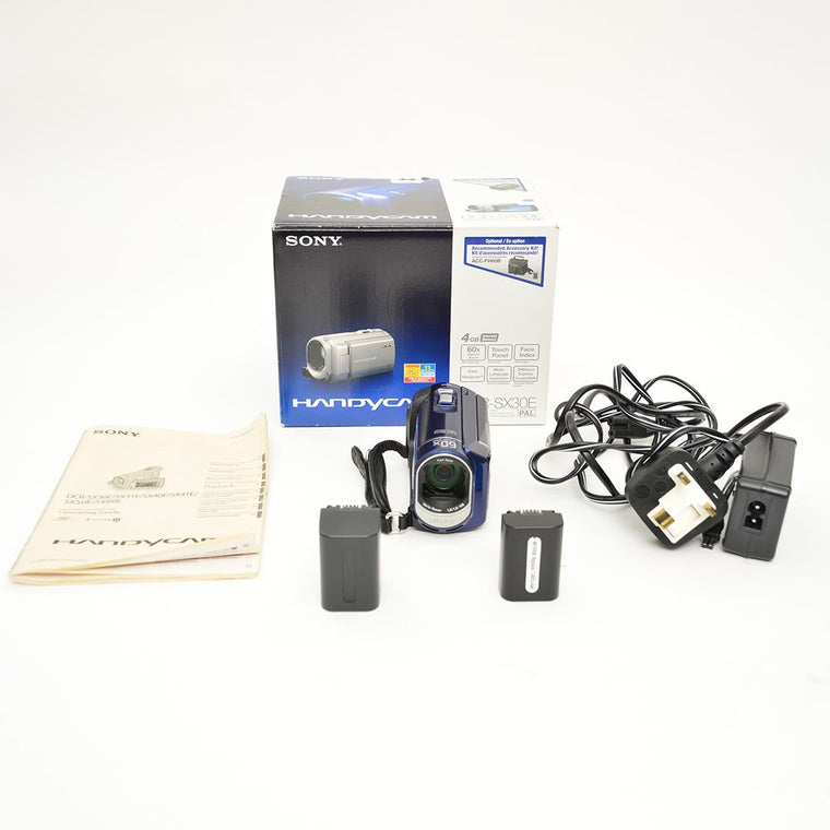 Used Sony DCR-SX30E Handycam 4GB HDD Digital Camcorder