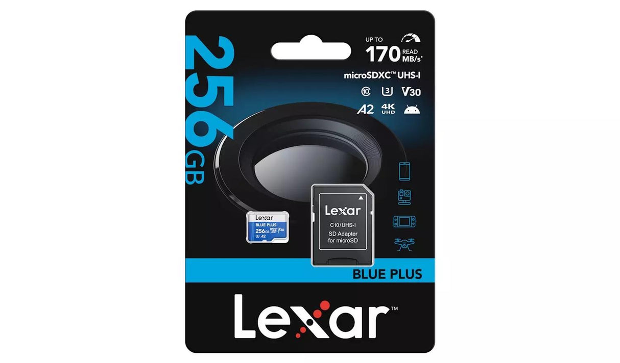 Lexar microSDXC Blue Plus UHS-1 256GB V30 R170MB/s