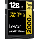 Lexar SDXC UHS-II - Pro Gold Series - V90 2000x 300MB/s - 128GB