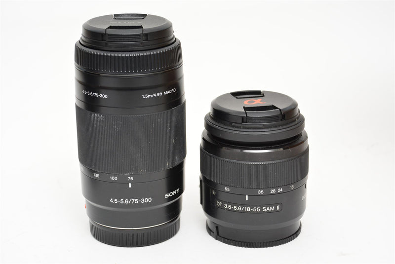 Used Sony A58 with 18-55mm and 75-300mm Macro Lenses