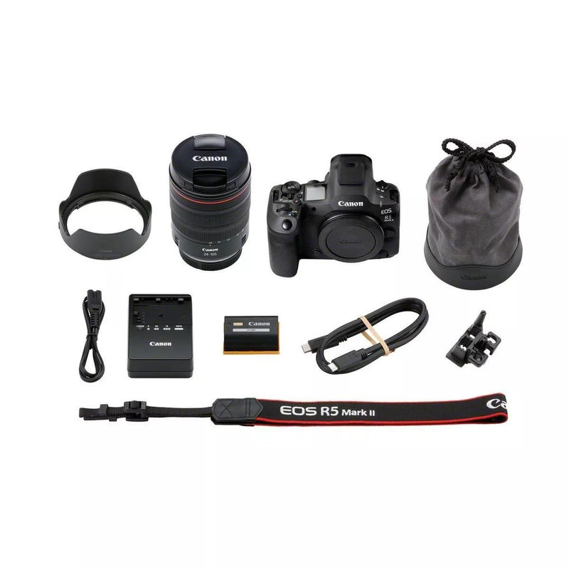 Canon EOS R5 Mark II Full Frame Mirrorless Camera RF 24-105mm F4 L Lens Kit