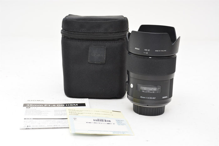 Used Sigma 35mm f/1.4 DG Nikon Fit Lens