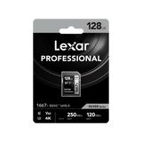 Lexar SDXC UHS-II - Pro Silver Series - V60 1667x 250MB/s -128GB