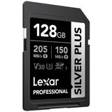 Lexar SDXC UHS-1 - Silver Plus Series -  V30 R205/W150MB/s - 128GB