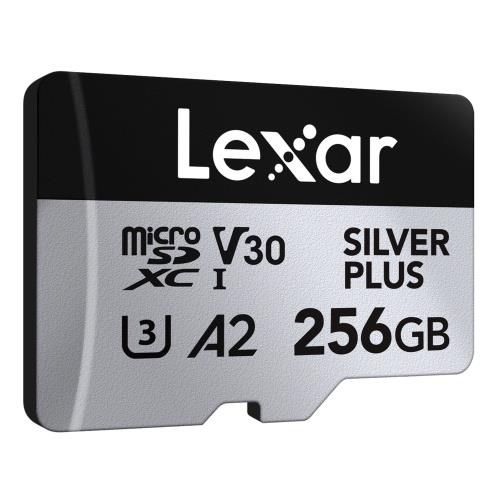 Lexar Micro  SDXC UHS-1 - Silver Plus Series -  V30 R205/W100MB/s - 256GB