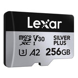 Lexar Micro  SDXC UHS-1 - Silver Plus Series -  V30 R205/W100MB/s - 256GB