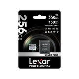 Lexar Micro  SDXC UHS-1 - Silver Plus Series -  V30 R205/W100MB/s - 256GB