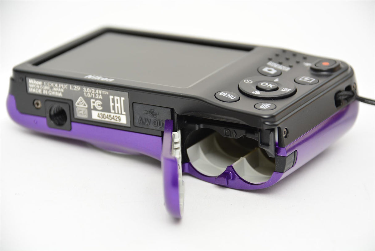 Used Nikon Coolpix L29 Compact Camera - Purple