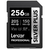 Lexar Professional SDXC UHS-1 - Silver Plus Series - V30 R255/W180MB/s - 256 GB