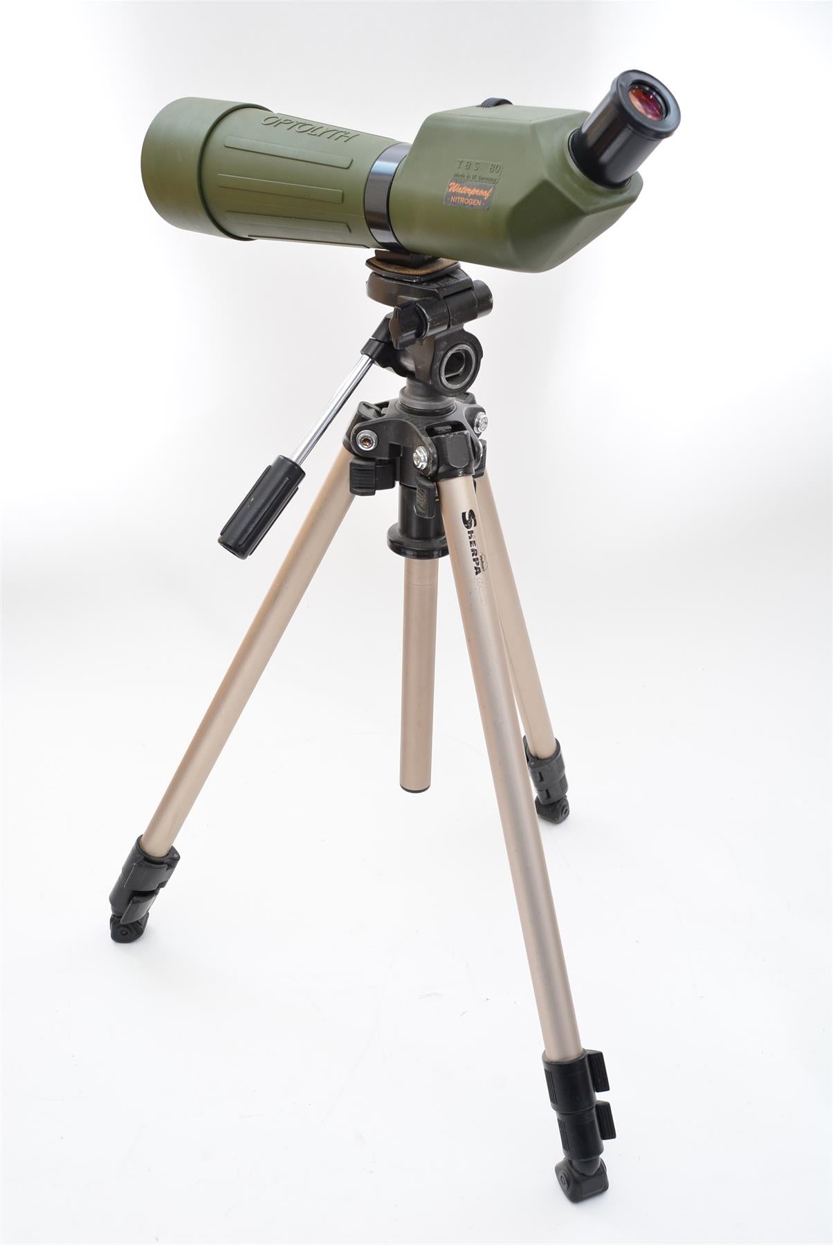Used Optolyth 20 x WW TBS 80 Scope with Velbon Sherpa Tripod