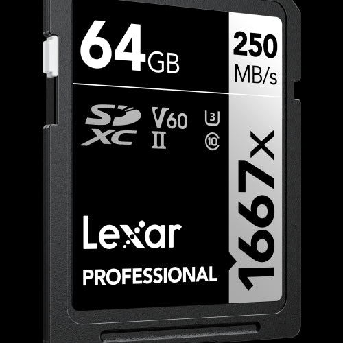 Lexar SDXC UHS-II - Pro Silver Series - V60 1667x 250MB/s - 64GB