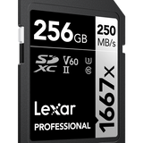 Lexar SDXC UHS-II - Pro Silver Series - V60 1667x 250MB/s - 256GB