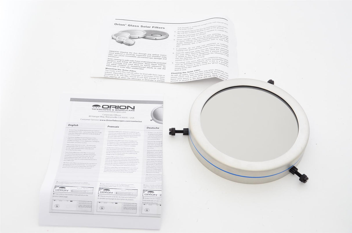 Used Orion 5.81 (147mm) ID Full Aperture Solar Filter