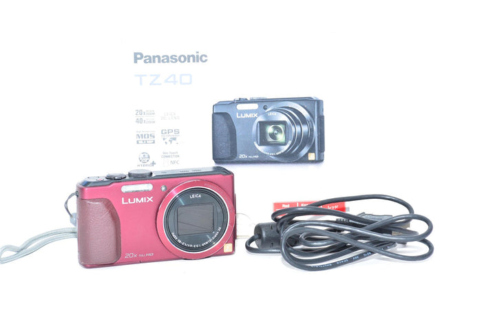 Used Panasonic Lumix DMC-TZ40 Compact Camera - Red