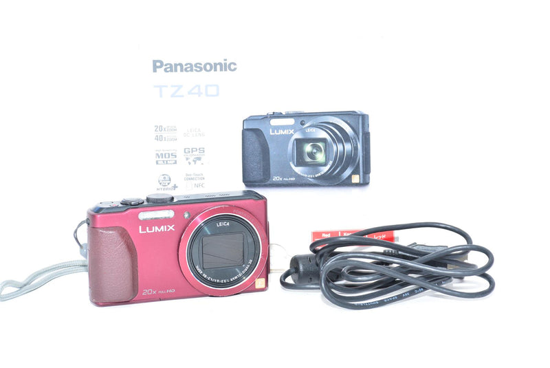 Used Panasonic Lumix DMC-TZ40 Compact Camera - Red