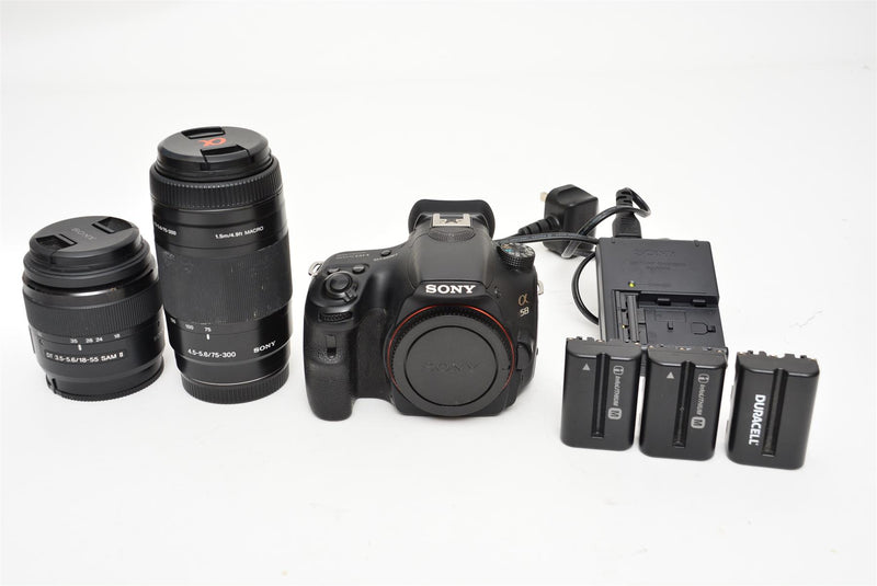 Used Sony A58 with 18-55mm and 75-300mm Macro Lenses