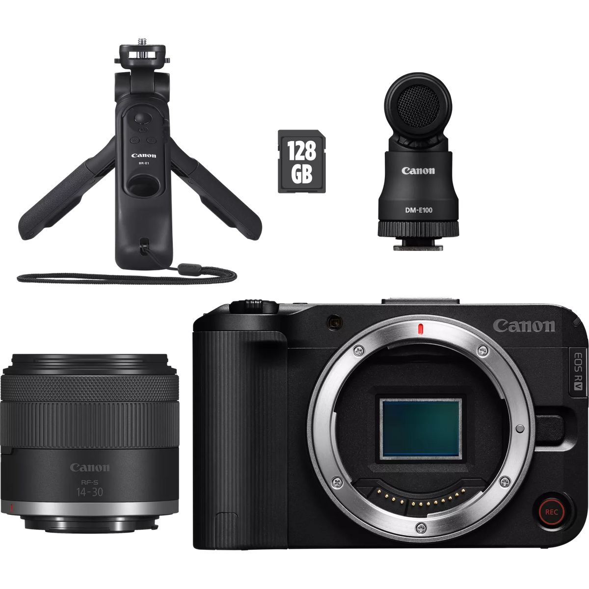 Canon EOS R50 V Mirrorless Camera 14-30mm Lens Video Creator Bundle