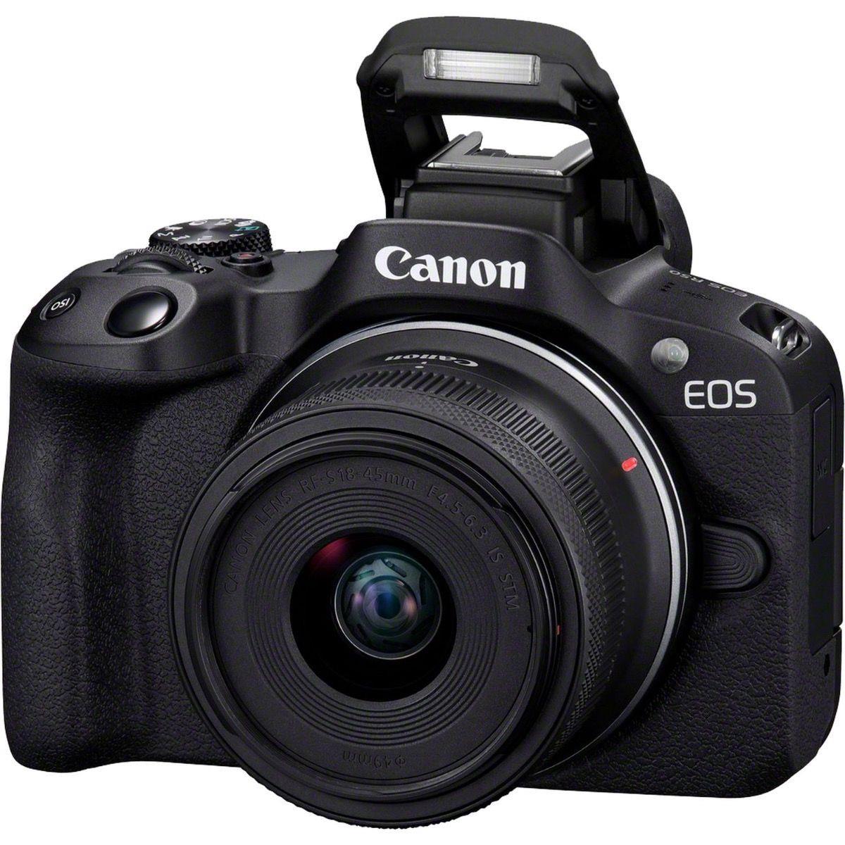 Canon EOS R50 APS-C Mirrorless Camera with RF-S 18-45mm + RF 75-300mm Lens