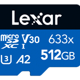 Lexar Micro SDXC UHS-1- Blue Series - V10 633x 100MB/s - 512GB