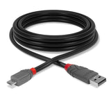 Lindy 1m USB 2.0 Type A to Micro-B Cable, Anthra Line