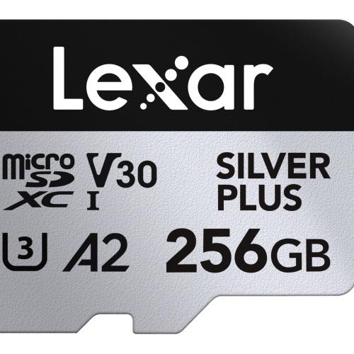 Lexar Micro  SDXC UHS-1 - Silver Plus Series -  V30 R205/W100MB/s - 256GB