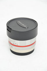 Used Samyang 7.5mm f/3.5 UMC Fisheye MFT Lens - Silver