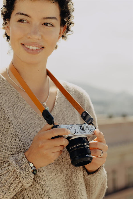 Peak Design Form Leather Camera Strap Neck - Amber