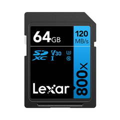 Lexar SDXC 800x PRO - Blue Series - 64GB
