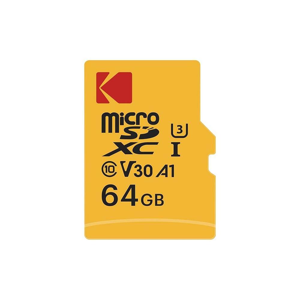 Kodak microSDXC UHS-I U3 64GB V30 Card + Adapter