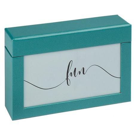 Fun Photo Box Holds 100 6x4 Prints - Petrol Green