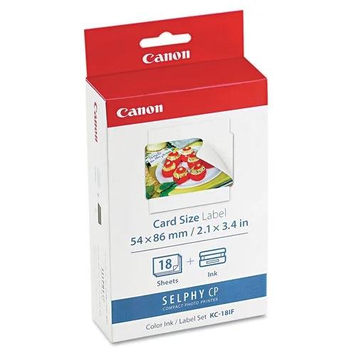 Canon KC-18IF Ink/Paper Set Credit Card Size -18 Stickers