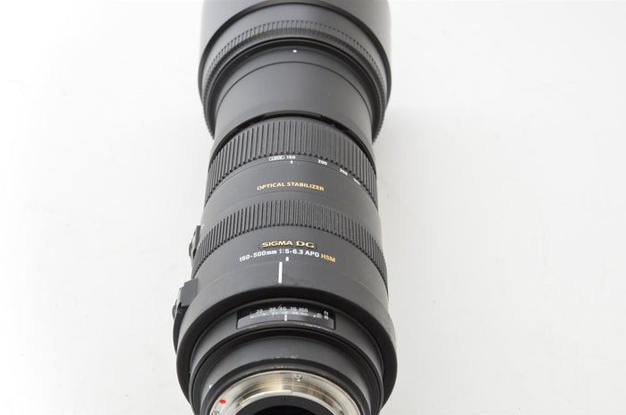 Used Sigma 150-500mm f/5-6.3 APO HSM DG Lens For Canon