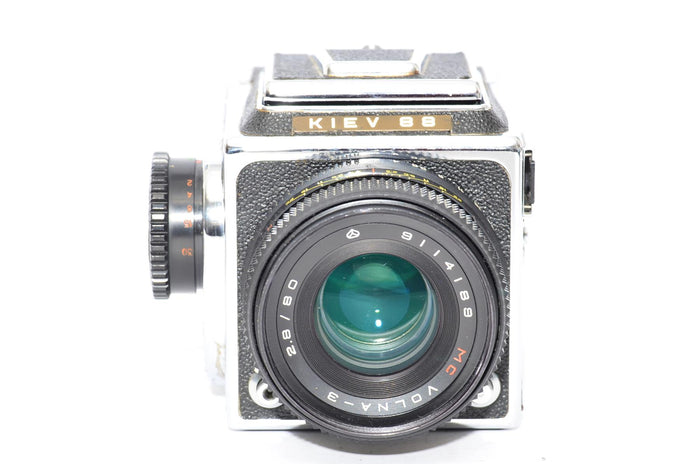 Used Kiev 88 with 80mm f/2.8 Volna 3 and 2x film backs