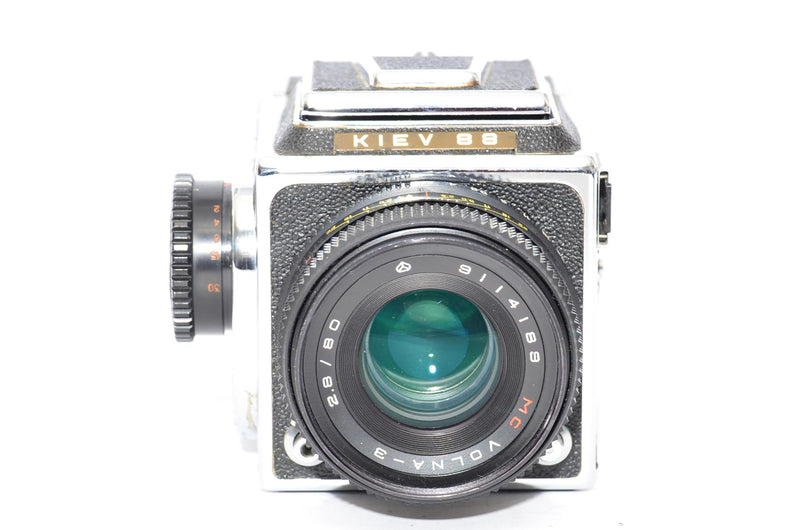 Used Kiev 88 with 80mm f/2.8 Volna 3 and 2x film backs