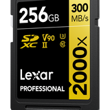 Lexar SDXC UHS-II - Pro Gold Series - V90 2000x 300MB/s - 256GB