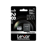 Lexar Micro SDXC UHS-1 - Silver Plus Series -  V30 R205/W100MB/s - 128GB