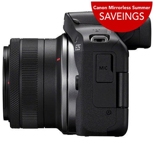 Canon EOS R50 Digital Camera- RF-S 18-45mm Lens - Black