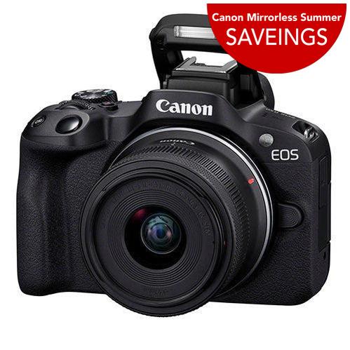 Canon EOS R50 Digital Camera- RF-S 18-45mm Lens - Black