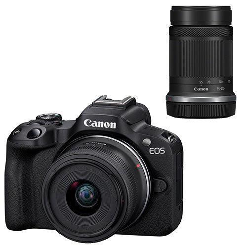 Canon EOS R50 Digital Camera- RF-S 18-45mm a- RF-S 55-210mm IS STM Lens