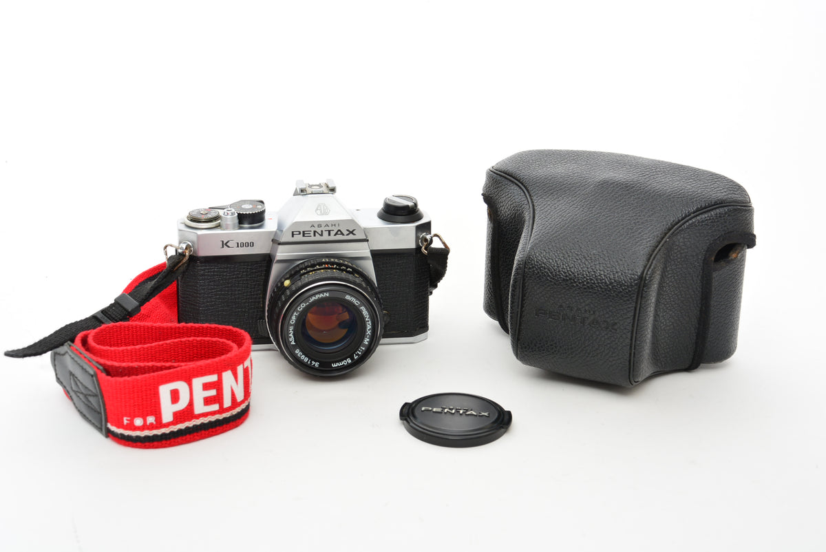 Used Pentax Asahi K1000 with 50mm f/1.7 Lens