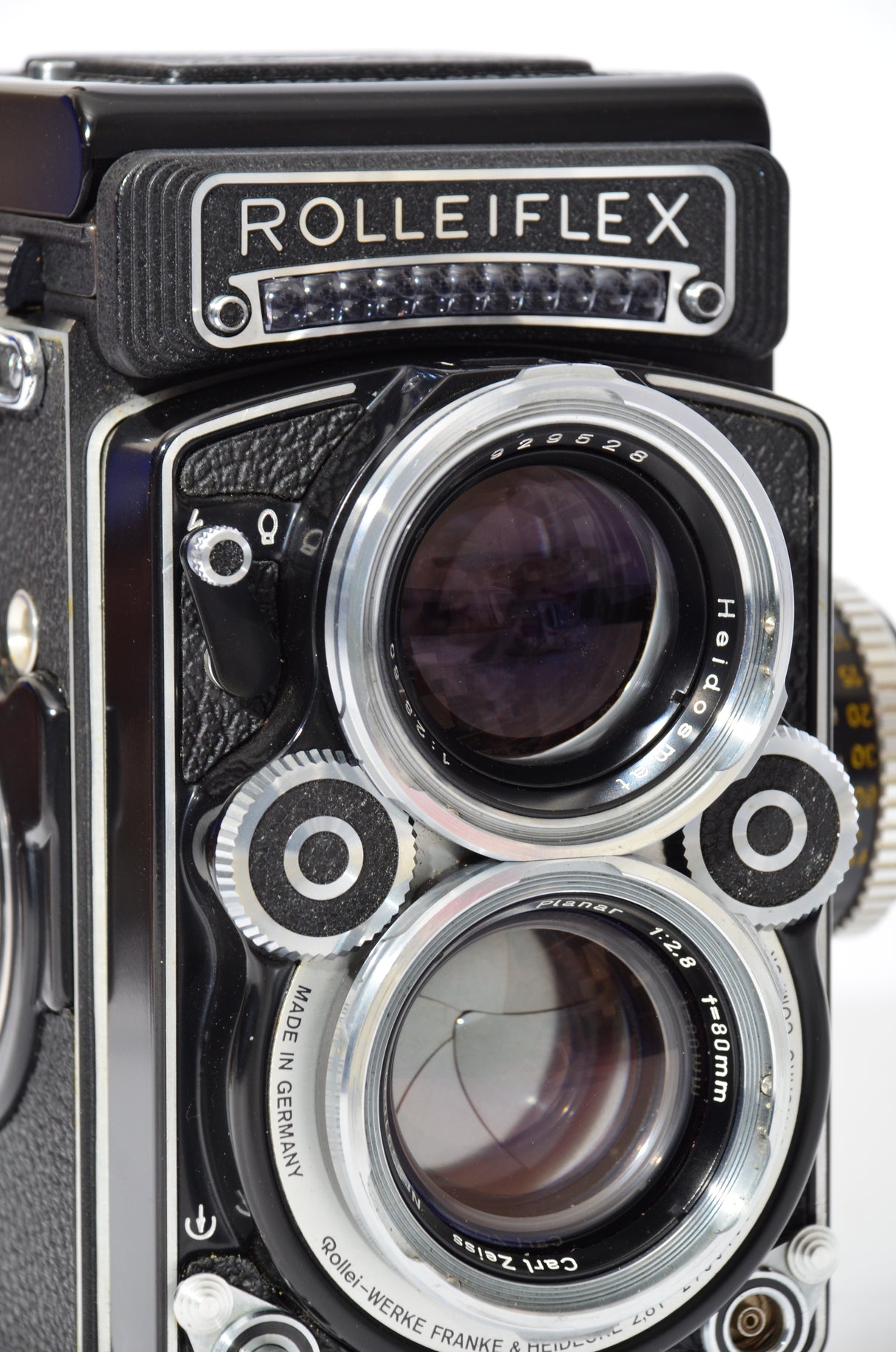 Used Rolleiflex 2.8F White Face With Original Leather Case