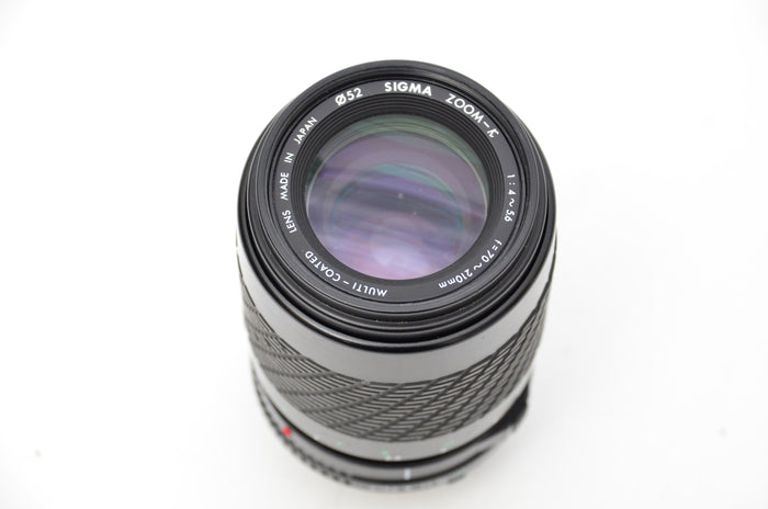 Used Sigma Zoom-k 70-210mm f/4-5.6 Multi-coated Minolta MD Mount Lens