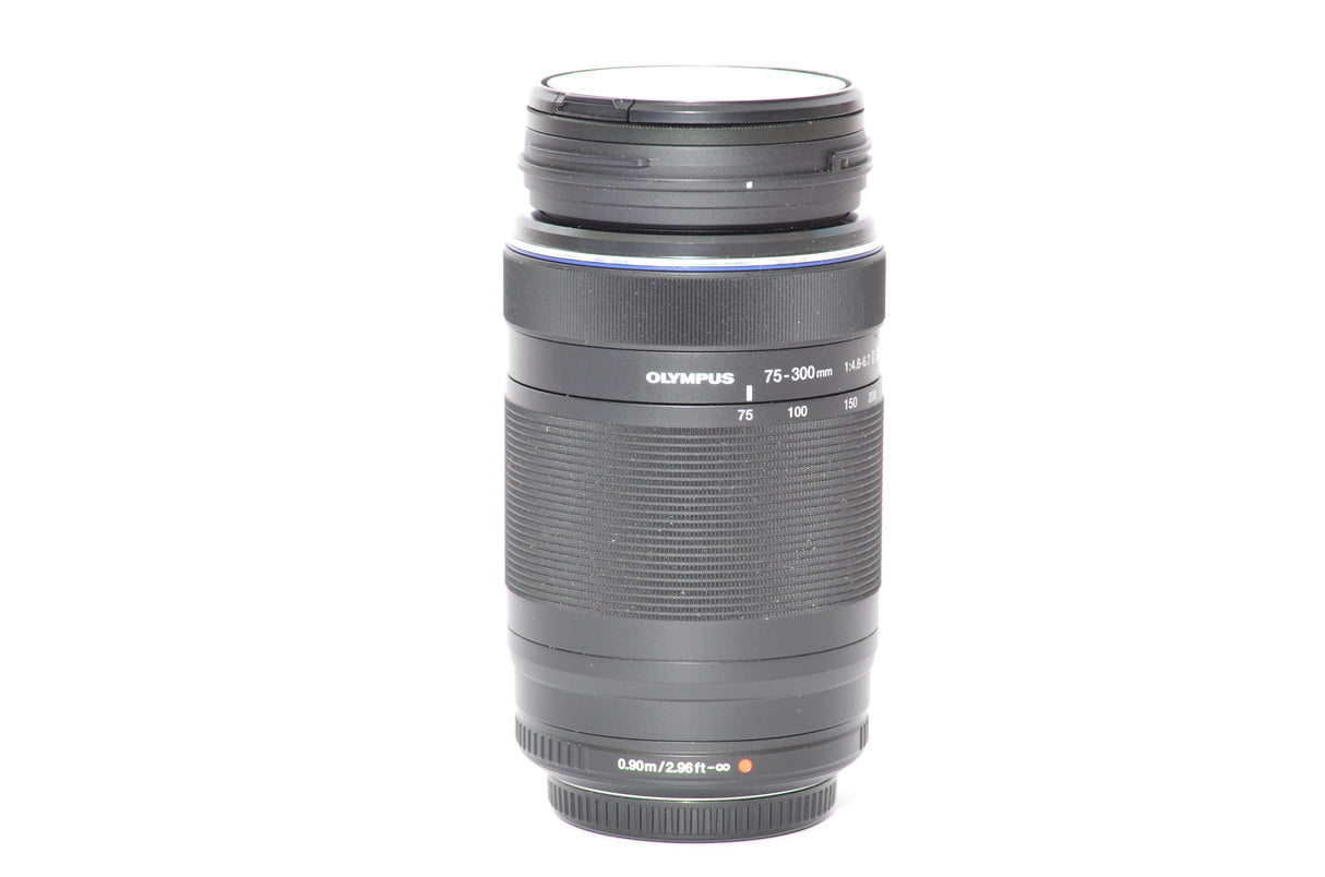 Used Olympus M. Zuiko ED 75-300mm f/4.8-6.7 II Micro 4/3 Lens + Hood