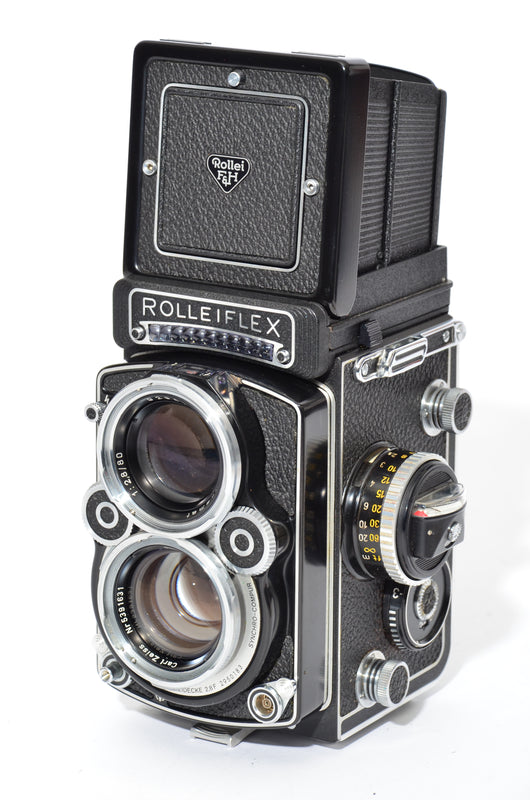 Used Rolleiflex 2.8F White Face With Original Leather Case