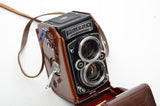 Used Rolleiflex 2.8F White Face With Original Leather Case