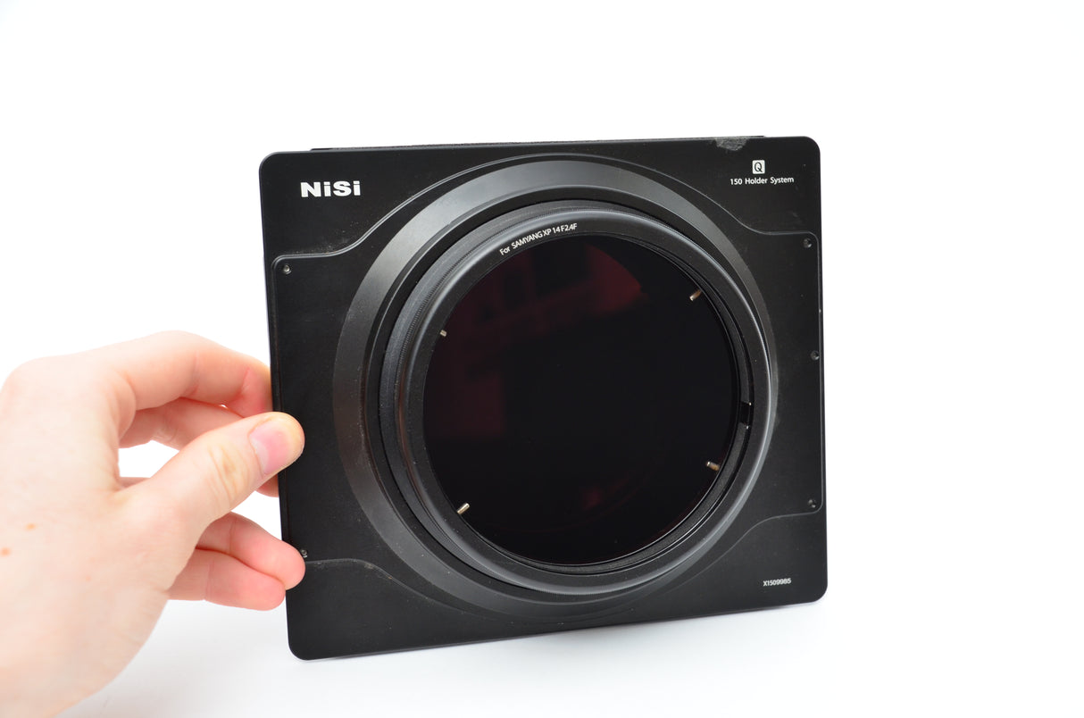 Used Samyang XP 14mm f/2.4 nikon fit with NISI 8 stop ND filter and holder