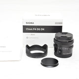 Used Sigma 17mm f4 DG DN Contemporary Lens for Sony E Mount