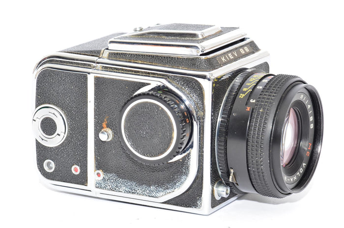 Used Kiev 88 with 80mm f/2.8 Volna 3 and 2x film backs